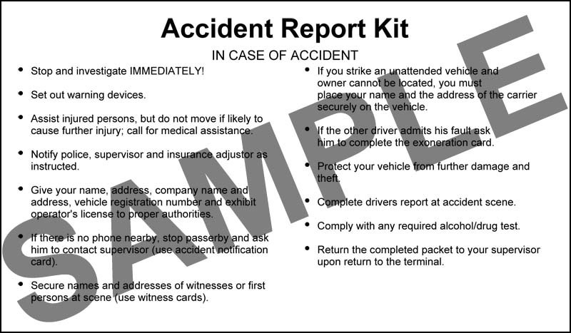 Accident Report Kit - with Camera - Click Image to Close