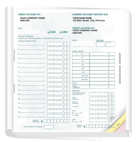 Deposit Slip Book - 2 Copy - Click Image to Close