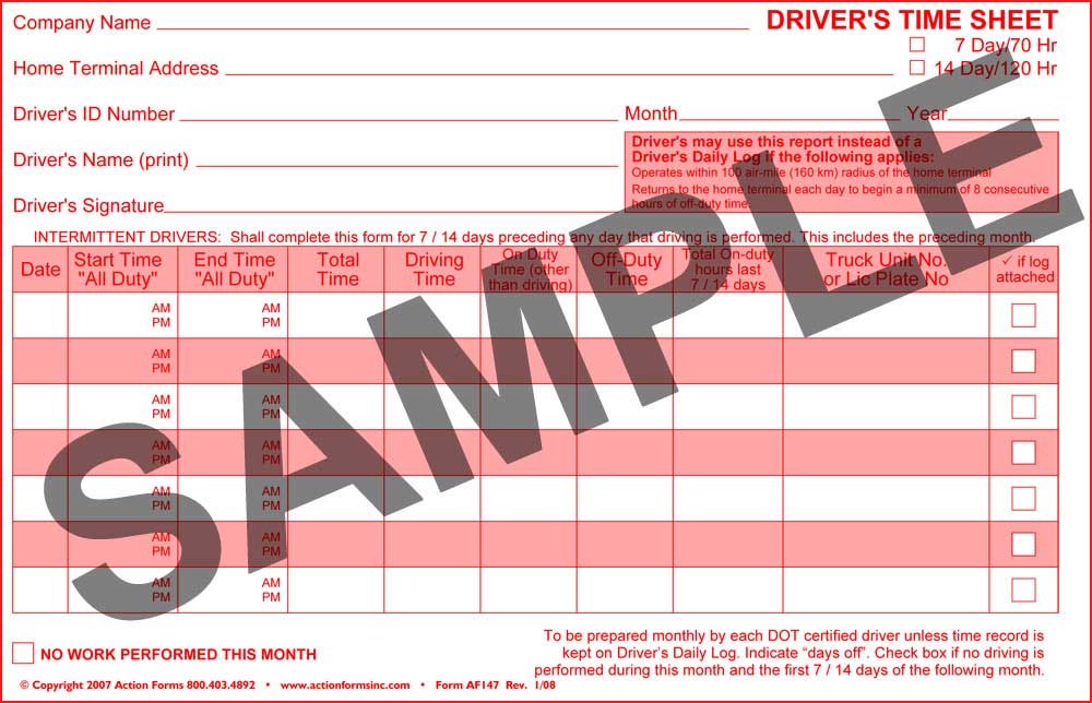 Exemption Log / Run Sheet - Click Image to Close