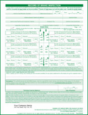 Practical Safety Inspection - Record of Brake Inspection