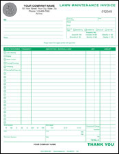 Lawn Maintenance Invoice - PERSONALIZED
